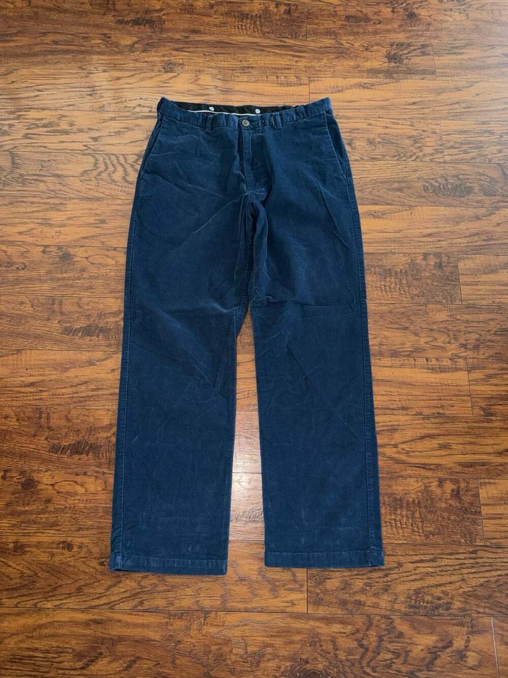 Haggar Classic Fit Premium Stretch Corduroy Pants Navy Blue 36 x 32
